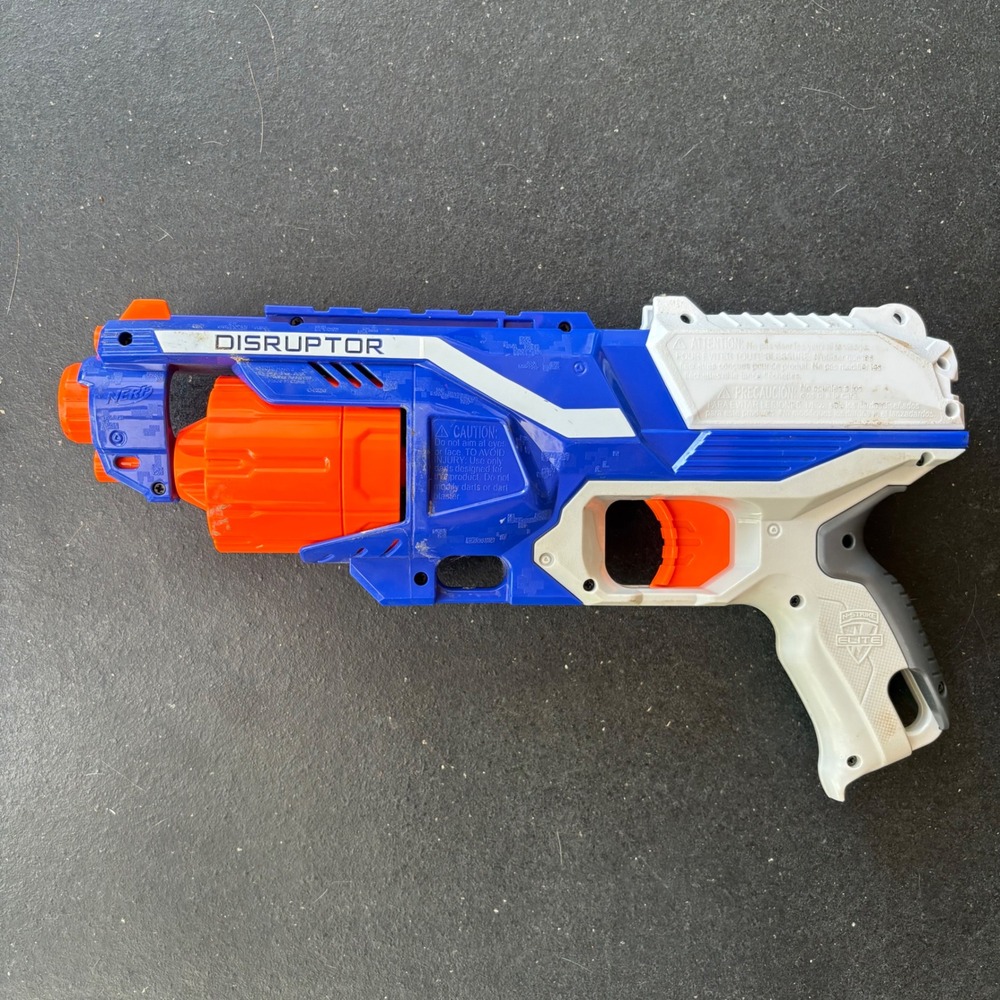 Nerf Elite Disruptor Blaster Blue Orange Toy Gun Kids Outdoor Play Fun‎